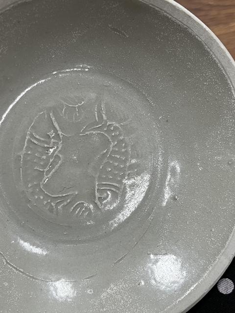 古玩陶瓷青白釉雙魚碗真品鑒賞圖