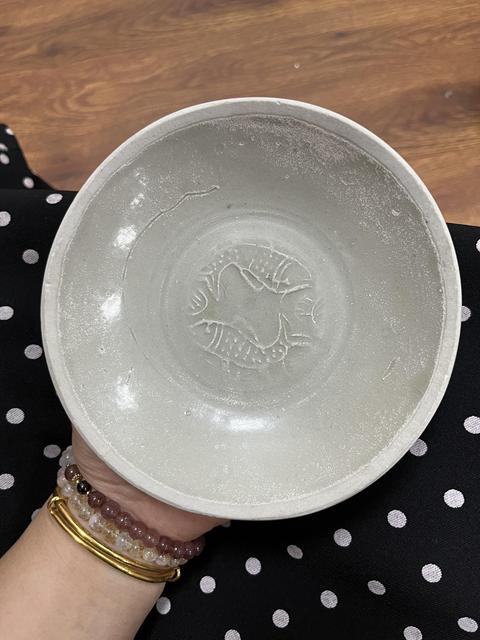 古玩陶瓷青白釉雙魚碗真品鑒賞圖