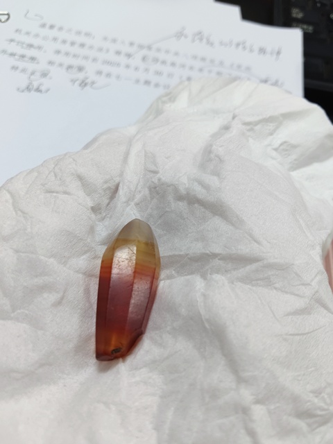古玩玉器瑪瑙棱珠真品鑒賞圖