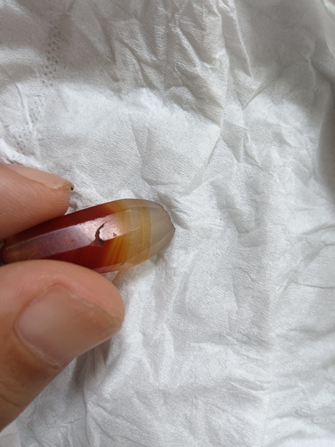 古玩玉器瑪瑙棱珠真品鑒賞圖