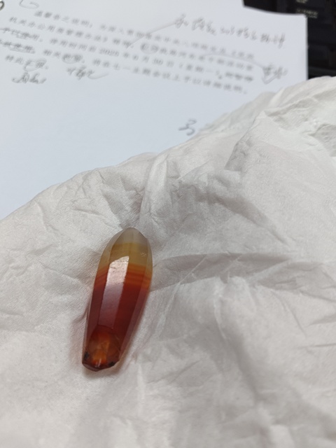 古玩玉器瑪瑙棱珠真品鑒賞圖