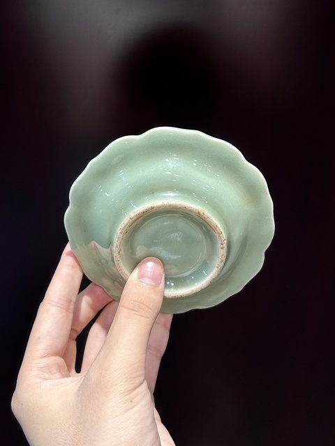 古玩陶瓷青釉印花盤拍賣,當前價格800元
