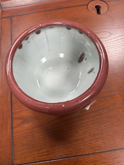 古玩陶瓷紅釉香爐真品鑒賞圖