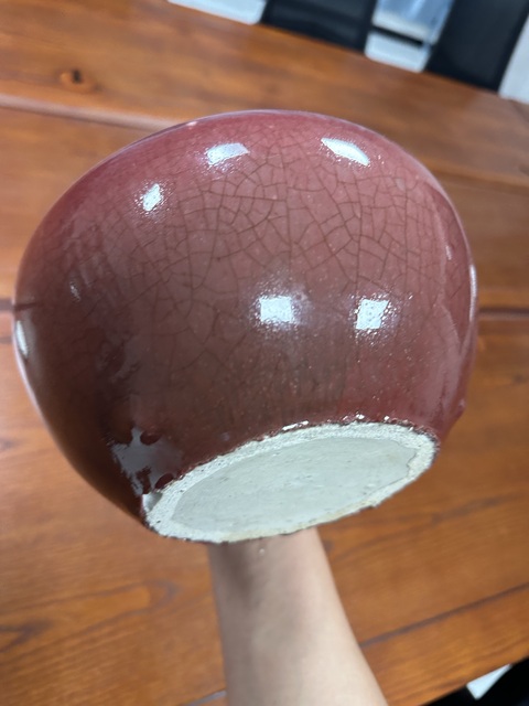 古玩陶瓷紅釉香爐真品鑒賞圖