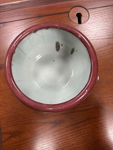 古玩陶瓷紅釉香爐真品鑒賞圖