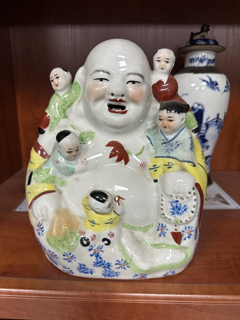 古玩陶瓷五子鬧佛塑像真品鑒賞圖