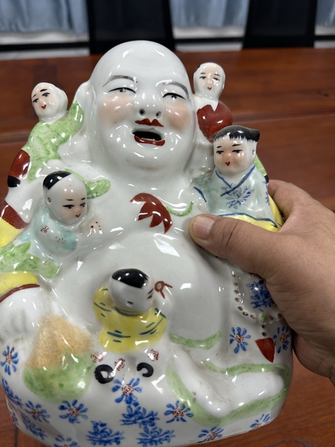 古玩陶瓷五子鬧佛塑像真品鑒賞圖