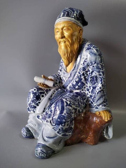 古玩陶瓷青花造像真品鑒賞圖