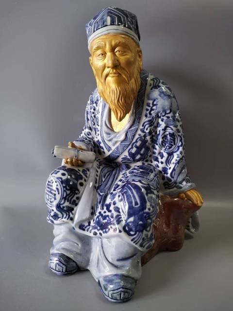 古玩陶瓷青花造像真品鑒賞圖