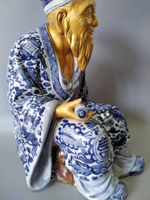 古玩陶瓷青花造像真品鑒賞圖