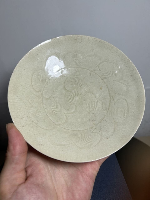 古玩陶瓷宋代影青云花紋盞真品鑒賞圖