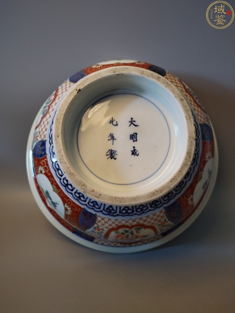 古玩陶瓷民國青花五彩碗真品鑒賞圖