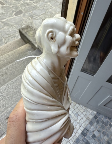 古玩陶瓷德化羅漢立像真品鑒賞圖