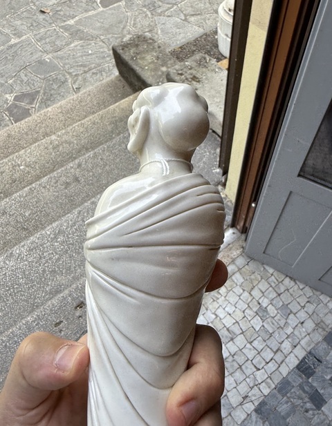 古玩陶瓷德化羅漢立像真品鑒賞圖