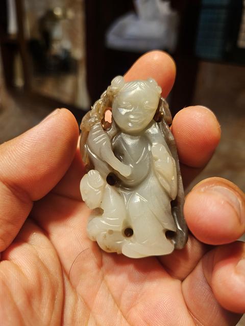 古玩雜項人物把件真品鑒賞圖