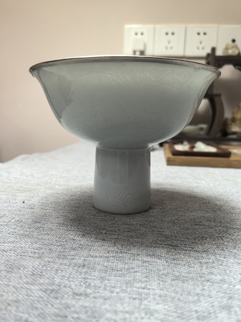 古玩陶瓷高足杯真品鑒賞圖