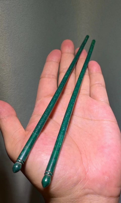 古玩雜項虬角筷子真品鑒賞圖
