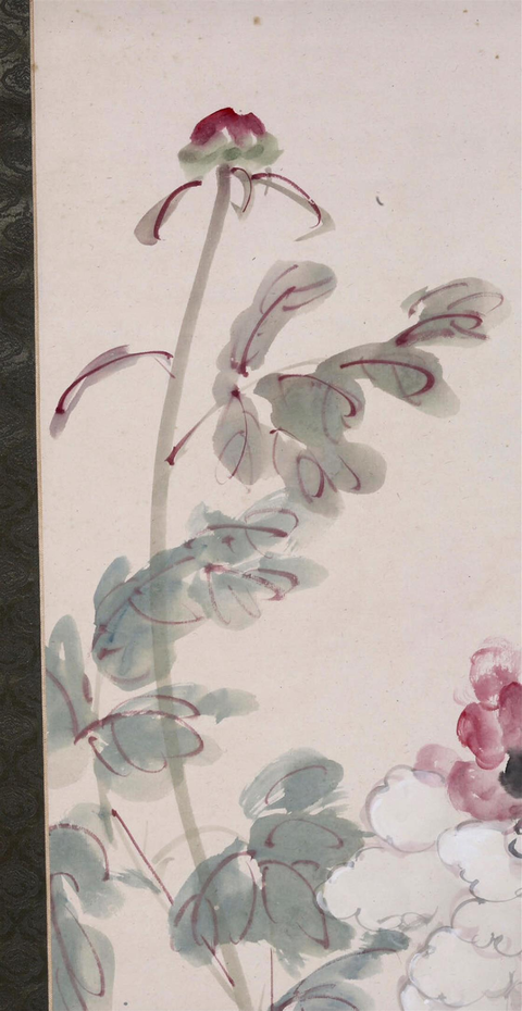 古玩字畫大千款花卉真品鑒賞圖