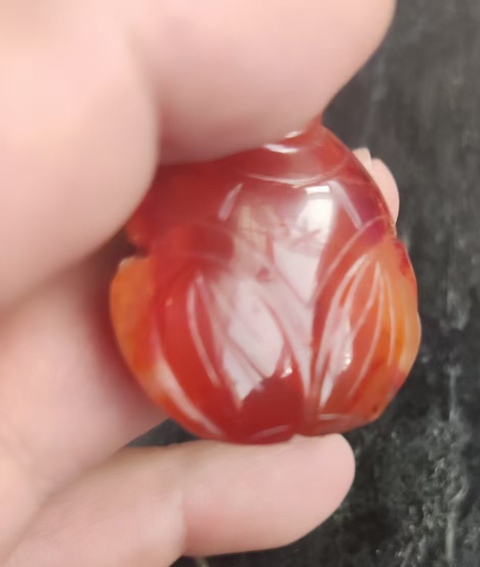 古玩玉器瑪瑙阿福真品鑒賞圖