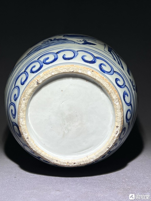 古玩陶瓷青花人物罐真品鑒賞圖