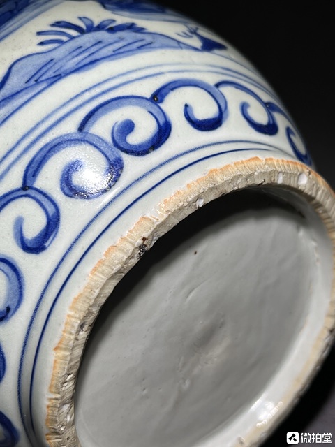 古玩陶瓷青花人物罐真品鑒賞圖