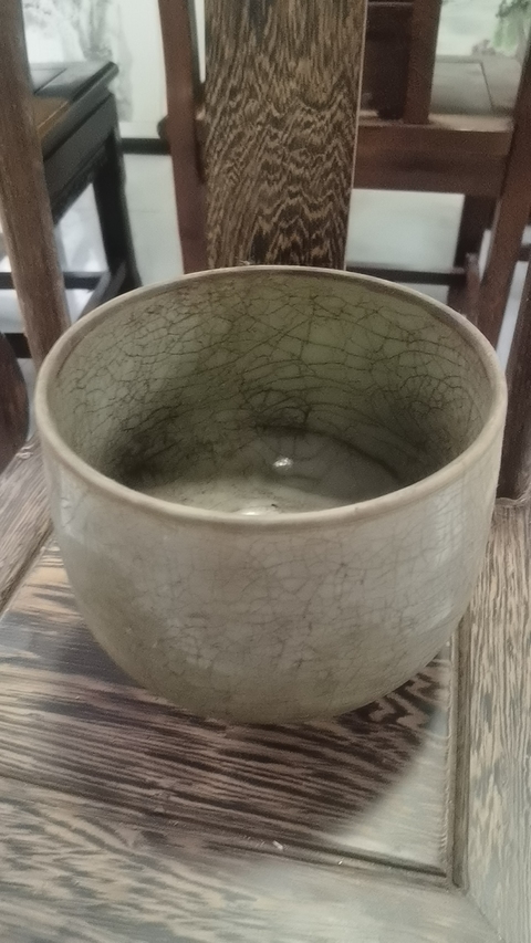 古玩陶瓷龍泉窯系青釉缽真品鑒賞圖