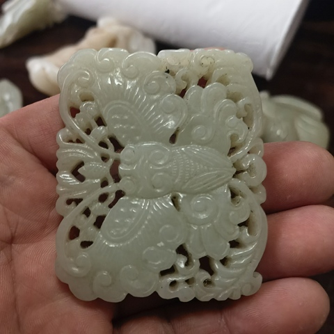 古玩玉器和田玉雕“蝴蝶佩”真品鑒賞圖
