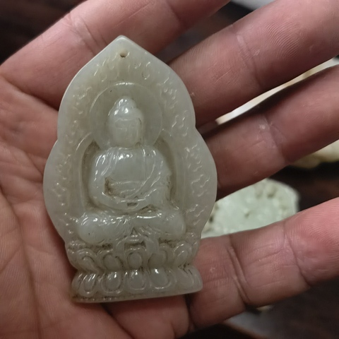 古玩玉器和田玉佛擺件真品鑒賞圖