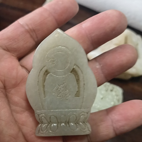 古玩玉器和田玉佛擺件真品鑒賞圖