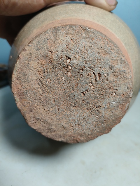 古玩陶瓷青釉褐彩雙系罐真品鑒賞圖