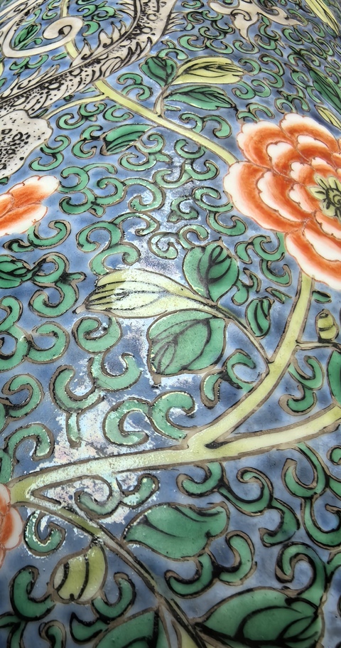 古玩陶瓷五彩棒槌瓶真品鑒賞圖