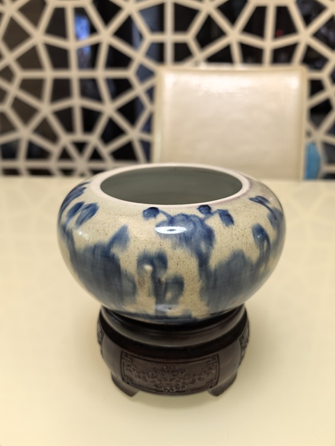 古玩陶瓷豇豆紅青花紅水洗真品鑒賞圖