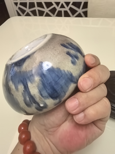 古玩陶瓷豇豆紅青花紅水洗真品鑒賞圖