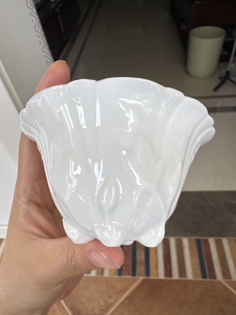 古玩陶瓷德化白瓷玉蘭杯真品鑒賞圖