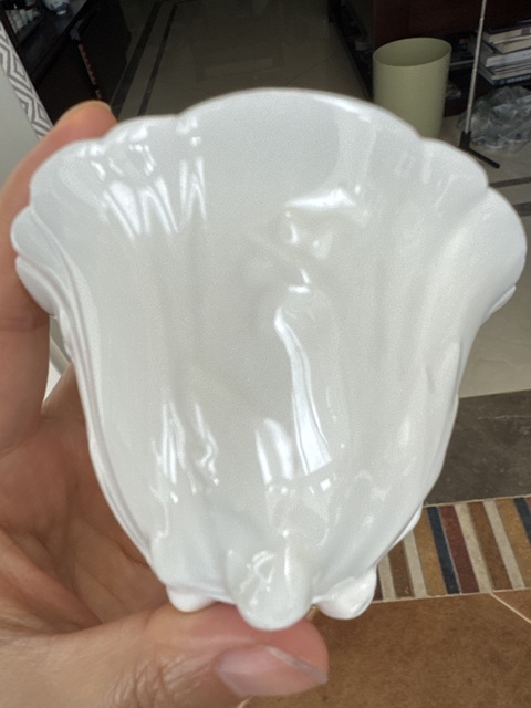 古玩陶瓷德化白瓷玉蘭杯真品鑒賞圖