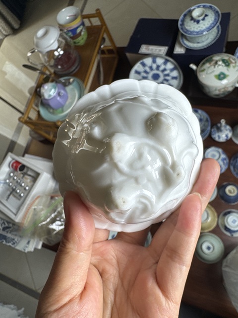 古玩陶瓷德化白瓷玉蘭杯真品鑒賞圖