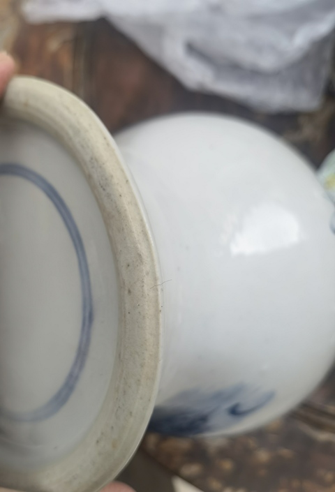 古玩陶瓷青花三娘教子圖將軍罐真品鑒賞圖