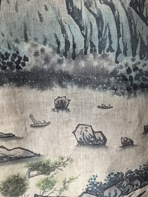 古玩字畫高悅達絹本山水真品鑒賞圖