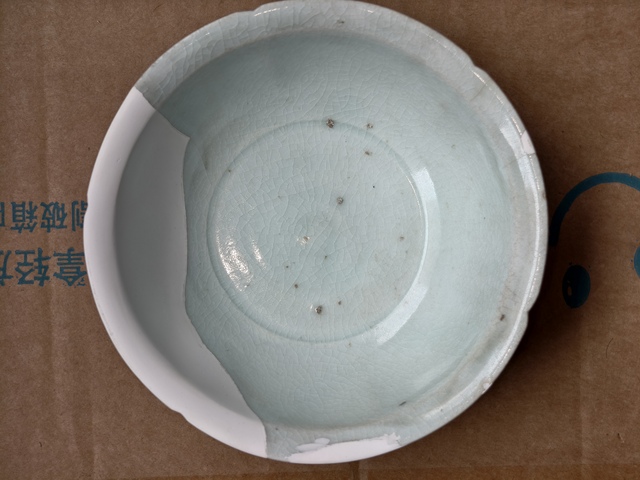 古玩陶瓷宋代青白瓷花口碗真品鑒賞圖