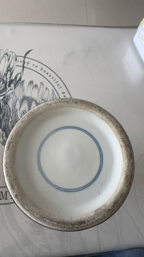 古玩陶瓷霽藍(lán)釉描金花卉盤口瓶真品鑒賞圖