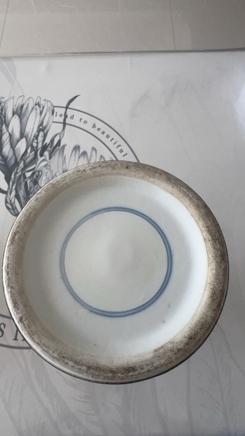 古玩陶瓷霽藍(lán)釉描金花卉盤口瓶真品鑒賞圖