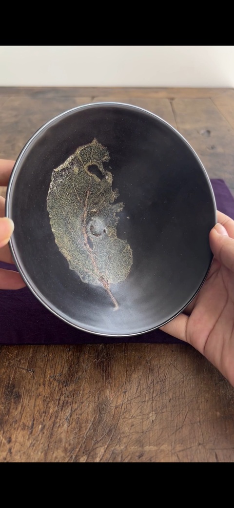 古玩陶瓷吉州窯木葉盞真品鑒賞圖