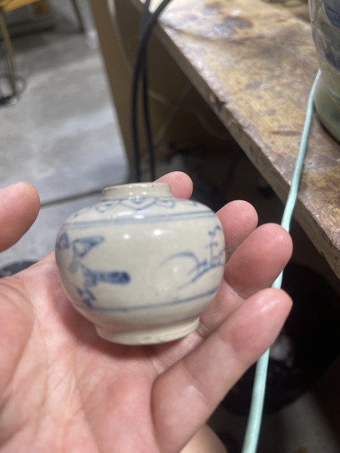古玩陶瓷青花水盂真品鑒賞圖