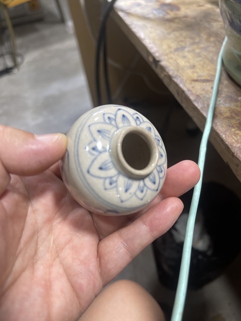 古玩陶瓷青花水盂真品鑒賞圖