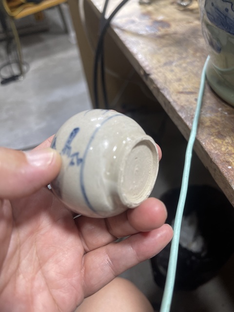 古玩陶瓷青花水盂真品鑒賞圖