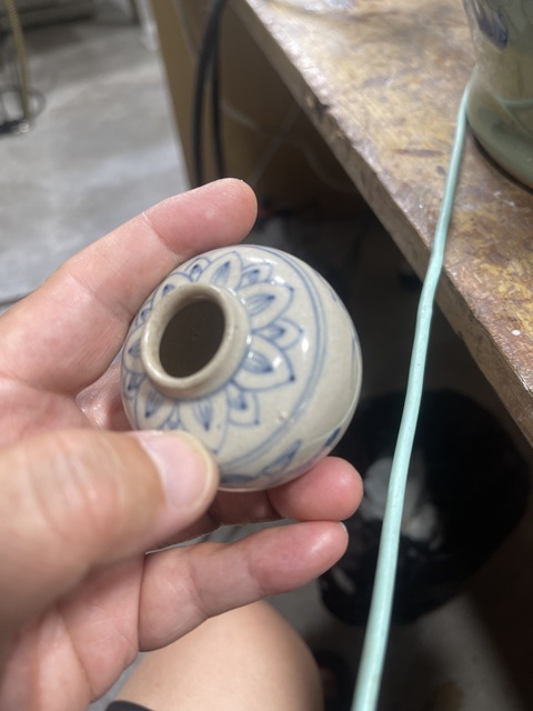古玩陶瓷青花水盂真品鑒賞圖