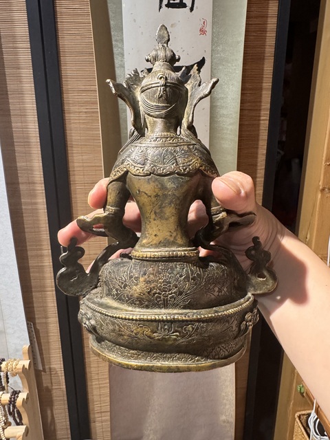 古玩銅器銅長壽佛真品鑒賞圖