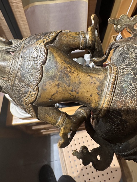 古玩銅器銅長壽佛真品鑒賞圖