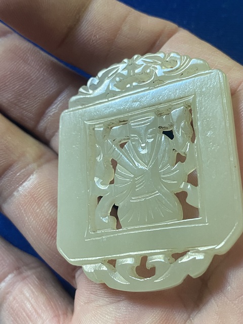 古玩玉器白玉牌真品鑒賞圖