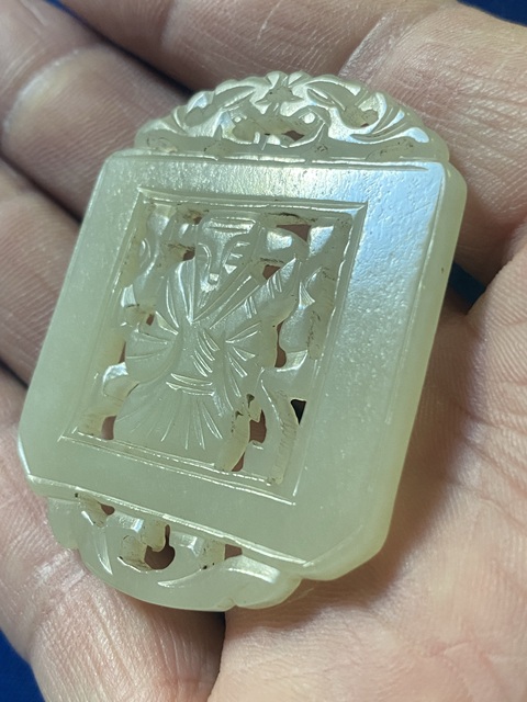 古玩玉器白玉牌真品鑒賞圖